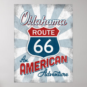 Oklahoma Route 66  Amerika Poster