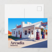 Oklahoma Route 66-benzinepomp, Arcadia Oklahoma Briefkaart (Voorkant / Achterkant)