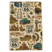 Oklahoma Route 66 Cadeau Prairie Medium Cadeauzakje (Achterkant)