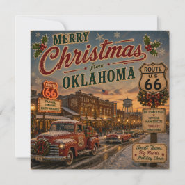 Oklahoma Route 66 kerstgroeten Kaart
