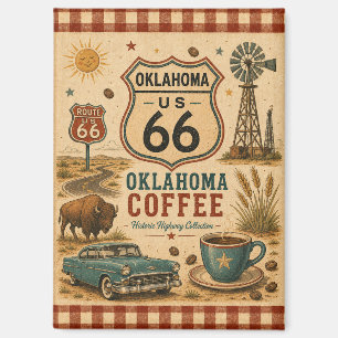 Oklahoma Route 66 Koelkast Koffie Stop Magneet