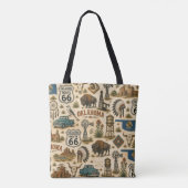 Oklahoma Route 66 Prairie Carryall Tote Bag (Achterkant)