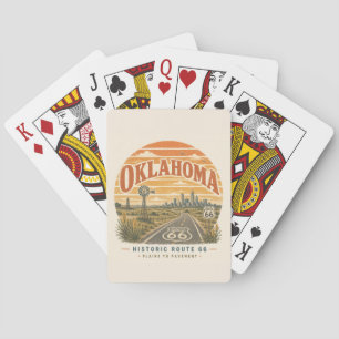 Oklahoma Route 66 Prairie Highway Spelavond Pokerkaarten