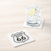 Oklahoma Route 66 Retro White Shield Onderzetter (Insitu)