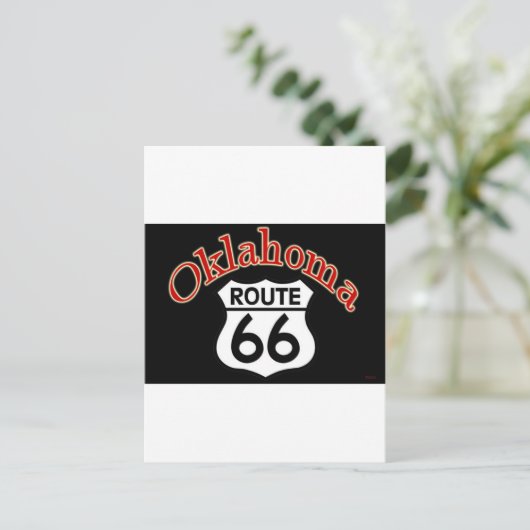 Oklahoma Route 66 Shield Briefkaart (Staand voorkant)