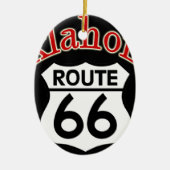 Oklahoma Route 66 Shield Keramisch Ornament (Voorkant)