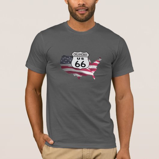 Oklahoma Route 66 T-shirt (Voorkant)