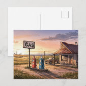 Oklahoma Route 66 tankstation Briefkaart (Voorkant / Achterkant)