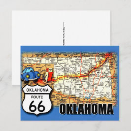 Oklahoma RT 66 ansichtkaart Briefkaart