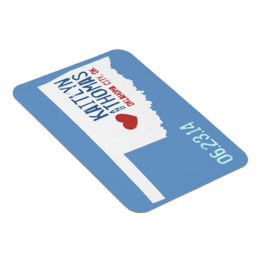 Oklahoma Save the Date - stad Magneet (Rechterzijde)