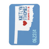 Oklahoma Save the Date -  stad Magneet (Verticaal)