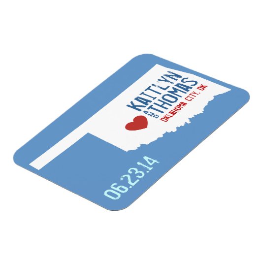 Oklahoma Save the Date - stad Magneet (Linkerzijde)