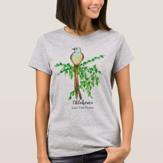 Oklahoma Scissor Tailed Flycatcher Vogel T-shirt (Voorkant)