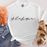Oklahoma Script State Women's T-Shirt<br><div class="desc">We voegen altijd dagelijks nieuwe design toe!</div>