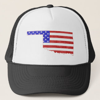 Oklahoma Shaped American Flag Patriotic Oklahoman Trucker Pet
