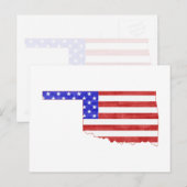 Oklahoma Shaped Patriotic Oklahoman American Flag Briefkaart (Voorkant / Achterkant)