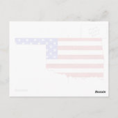 Oklahoma Shaped Patriotic Oklahoman American Flag Briefkaart (Achterkant)