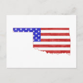 Oklahoma Shaped Patriotic Oklahoman American Flag Briefkaart (Voorkant)