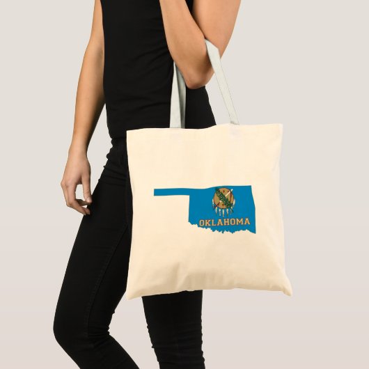 Oklahoma Silhouette Map - Vlag staat Tote Bag (Voorkant (product))
