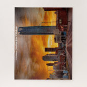Oklahoma Skyline. Kerstgroeten Legpuzzel (Verticaal)