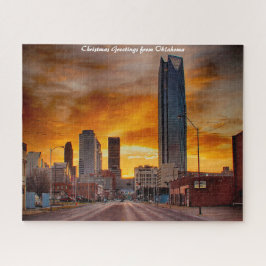Oklahoma Skyline.Kerstgroeten Legpuzzel