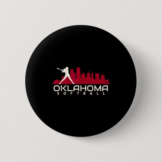 Oklahoma softbal stad mod ronde button 5,7 cm (Voorkant)