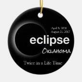 Oklahoma Solar Eclipse 2017 2024 Keramisch Ornament (Voorkant)