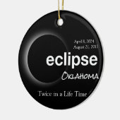 Oklahoma Solar Eclipse 2017 2024 Keramisch Ornament (Links)