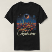 Oklahoma Solar Eclipse 2024 Sterrennacht Solar ECL T-shirt (Design voorkant)
