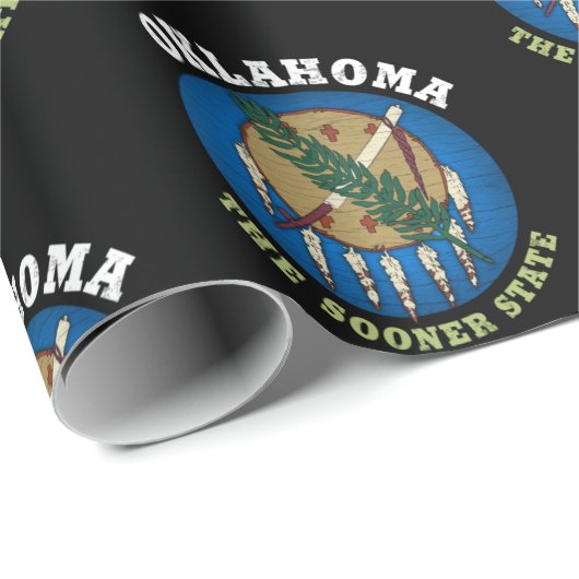 OKLAHOMA SOONER STAATSVLAG CADEAUPAPIER (Rol Hoek)
