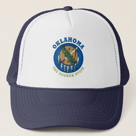 OKLAHOMA SOONER STAATSVLAG TRUCKERHOED TRUCKER PET (Voorkant)
