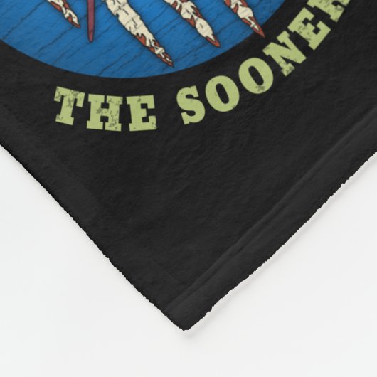 OKLAHOMA SOONER STATE FLAG FLEECE DEKEN (Hoek)