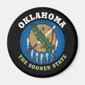 OKLAHOMA SOONER STATE FLAG MAGNEET (Voorkant)