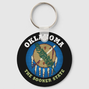 OKLAHOMA SOONER STATE FLAG SLEUTELHANGER