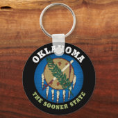 OKLAHOMA SOONER STATE FLAG SLEUTELHANGER (Voorkant)