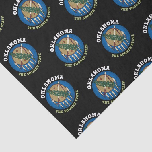 OKLAHOMA SOONER STATE FLAG TISSUEPAPIER (Detail)