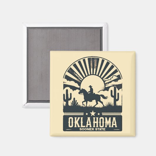Oklahoma Sooner State Magneet (Voorkant / Achterkant)