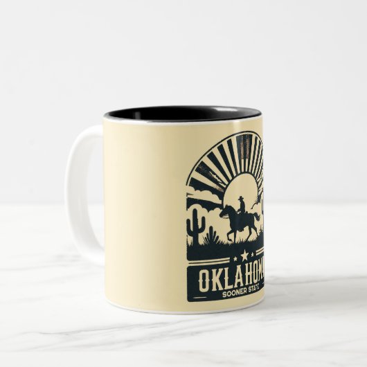 Oklahoma Sooner State Tweekleurige Koffiemok (Voorkant links)