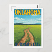 Oklahoma Sooner State Vintage Travel Briefkaart (Voorkant / Achterkant)