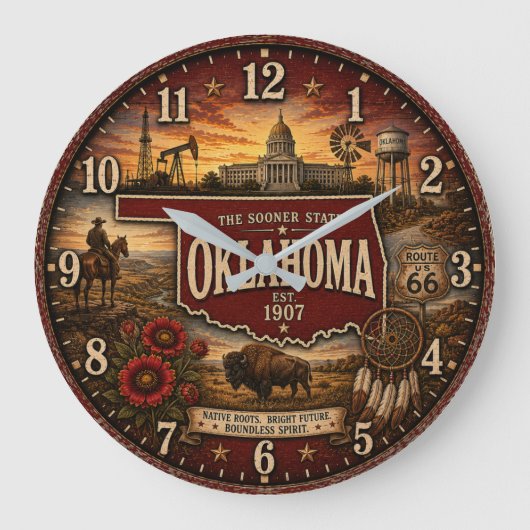 Oklahoma Sooner State Western Prairie Grote Klok (Voorkant)