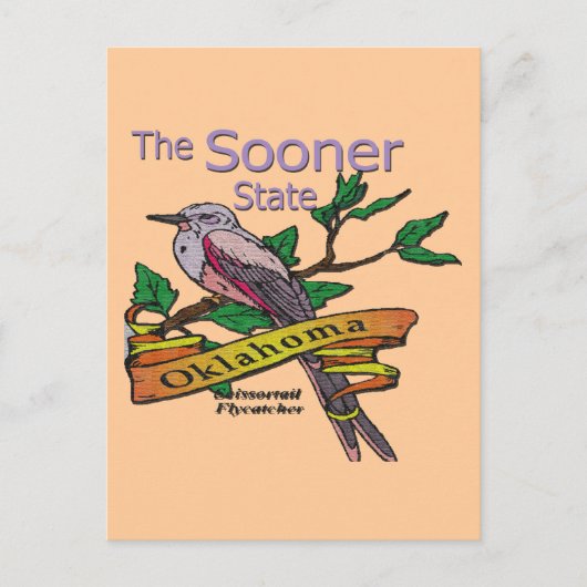Oklahoma Sooner StateScissortail Flycatcher Briefkaart (Voorkant)