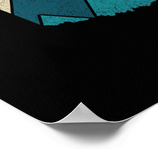 Oklahoma  staat kaart bergen wandelen Pride Poster (Hoek)