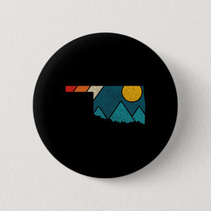 Oklahoma staat kaart bergen wandelen Pride Ronde Button 5,7 Cm