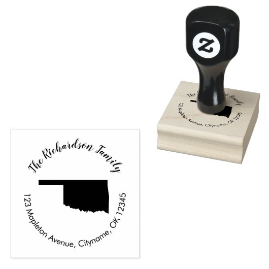 Oklahoma staat retouradres rubberen stempel (Gestempeld)