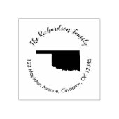 Oklahoma staat retouradres rubberen stempel (Afrduk)