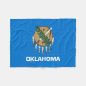 Oklahoma Staatsvlag Fleece Deken (Voorkant (Horizontaal))