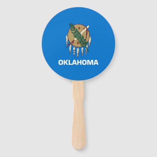 Oklahoma Staatsvlag Handwaaier (Achterkant)