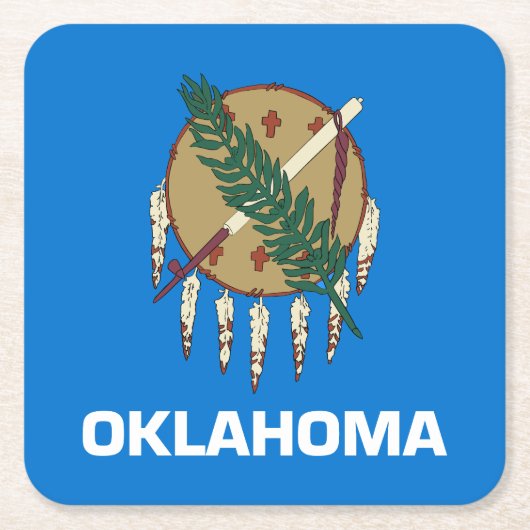 Oklahoma Staatsvlag Kartonnen Onderzetters (Voorkant)