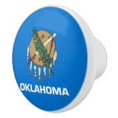 Oklahoma Staatsvlag Keramische Knop (Rechts)