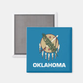 Oklahoma staatsvlag magneet (Voorkant / Achterkant)